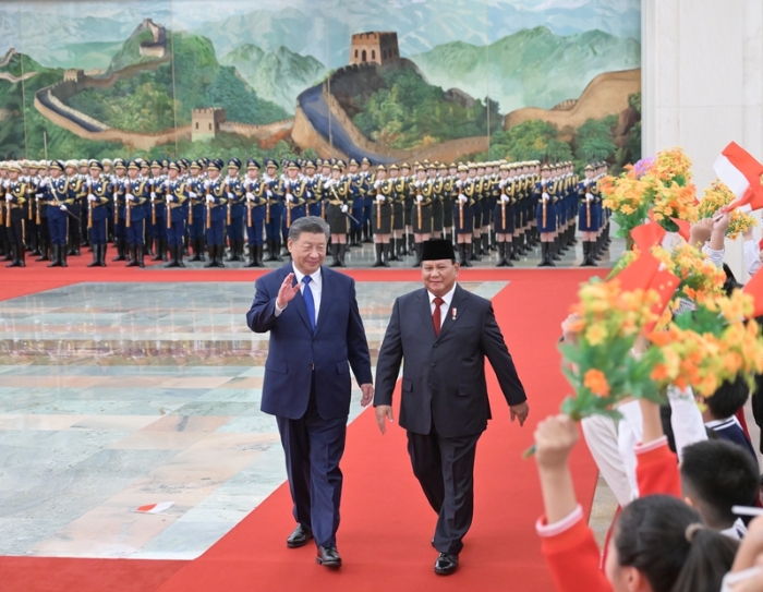 习近平同印度尼西亚总统普拉博沃会谈